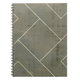 Abstract Blueprint with Geometric Shapes Notebook