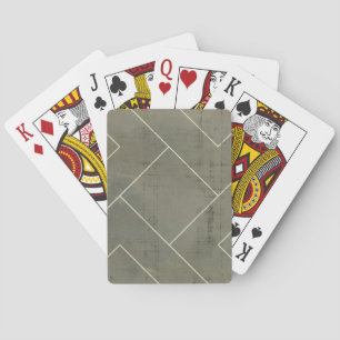 Abstract Blueprint with Geometric Shapes Playing Cards
