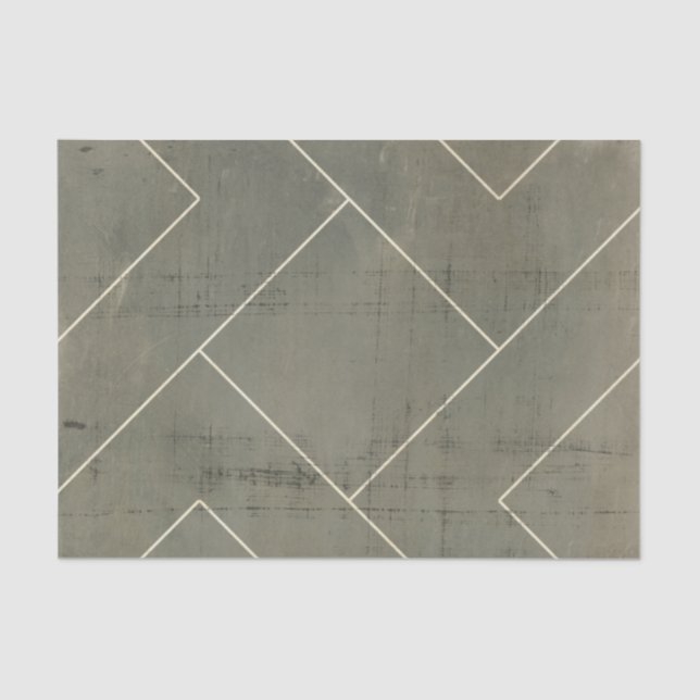 Abstract Blueprint with Geometric Shapes Tissue Paper (Front)