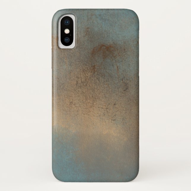 Abstract Blues Browns Painted Art Case-Mate iPhone Case (Back)