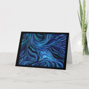 Abstract Blues Painting by Julia Morrill Card