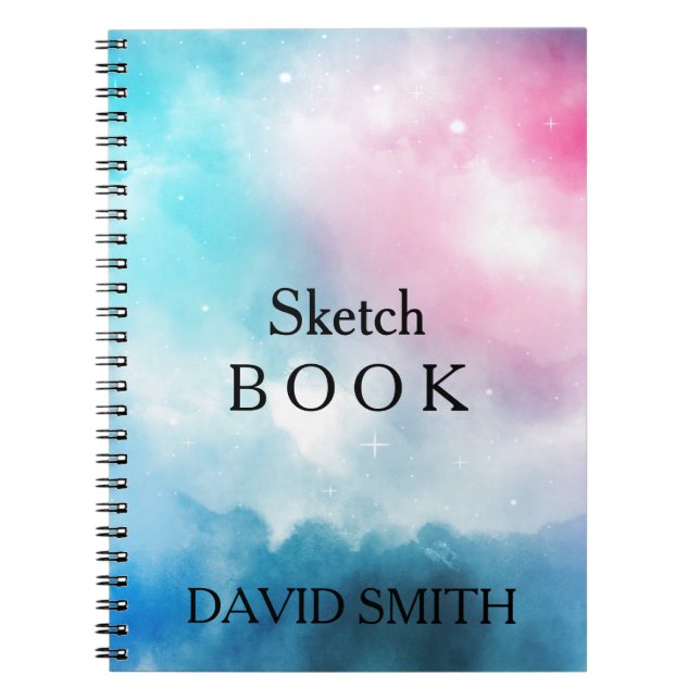 Abstract Bluesky WaterColor Notebook (Front)