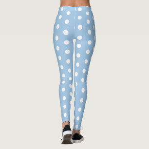 Abstract bluish white polka dot Leggings