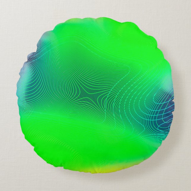 abstract blur background. multicolor effect patter round pillow (Front)