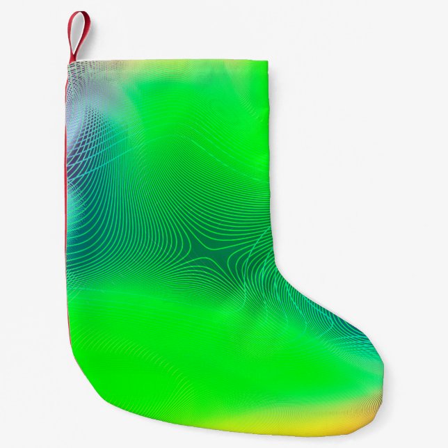 abstract blur background. multicolor effect patter small christmas stocking (Front)