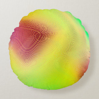 abstract blur background. multicolored graphic pat round pillow