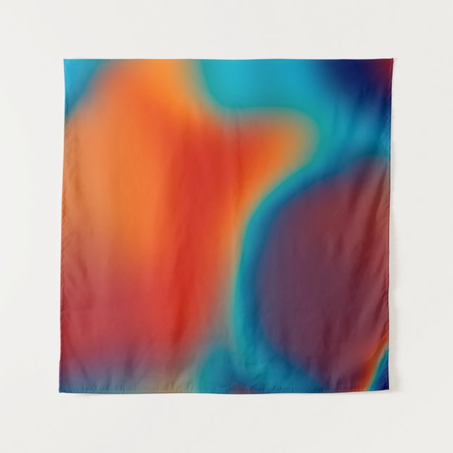 Abstract blur background with colourful blue-light tapestry (Front)