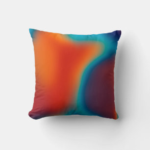 Abstract blur background with colourful blue-light throw pillow