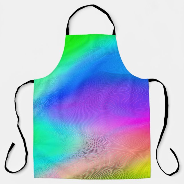 abstract blurred background, multicolored trendy p apron (Front)