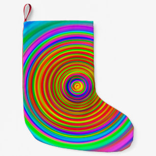 abstract blurred background, vintage geometric tex small christmas stocking