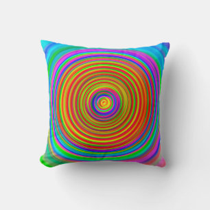 abstract blurred background, vintage geometric tex throw pillow