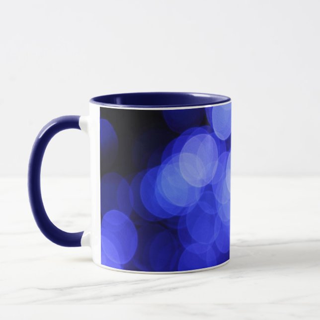 Abstract Blurred Blue Light Ceramic Mug (Left)
