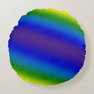 Abstract blurred gradient mesh background in brigh round pillow