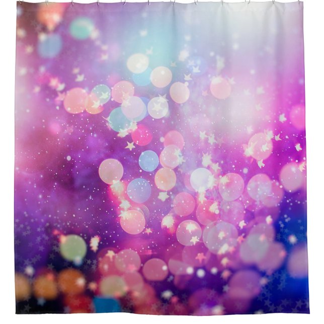 Abstract blurred of blue and silver glittering shi (Front)