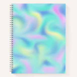 Abstract Blurred Pretty Pastel Swirls Pattern Notebook