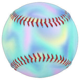 Abstract Blurred Pretty Pastel Swirls Pattern Softball
