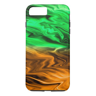 Abstract blurry spotted pattern in orange green  Case-Mate iPhone case
