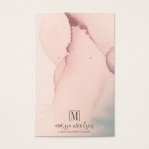 Abstract Blush Pink Earring Jewellery Display Card
