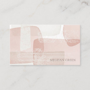 Abstract Blush Shapes Modern Business Card
