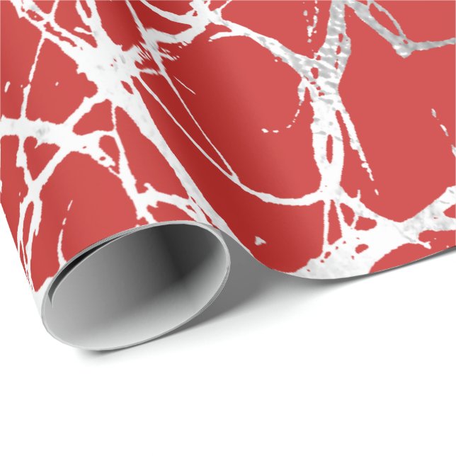 Abstract Body Nature Cells Grey Grey Anatomy red Wrapping Paper (Roll Corner)