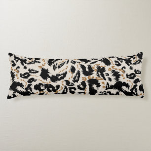 Abstract Bohemian African Leopard Pattern Body Pillow