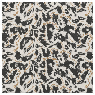 Abstract Bohemian African Leopard Pattern  Fabric