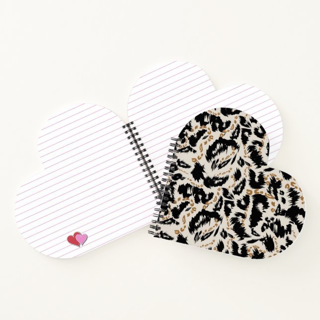 Abstract Bohemian African Leopard Pattern  Notebook (Inside)
