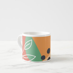 Abstract bohemian artistic shapes espresso cup
