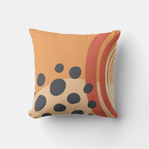 Abstract bohemian artistic shapes throw pillow