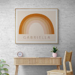 Abstract Boho 70s Rainbow Terracotta Personalized Poster<br><div class="desc">Abstract Boho 70s Rainbow Terracotta Personalized Poster</div>