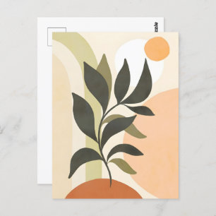 Abstract Boho and Modern Clip Art Printable  Postcard