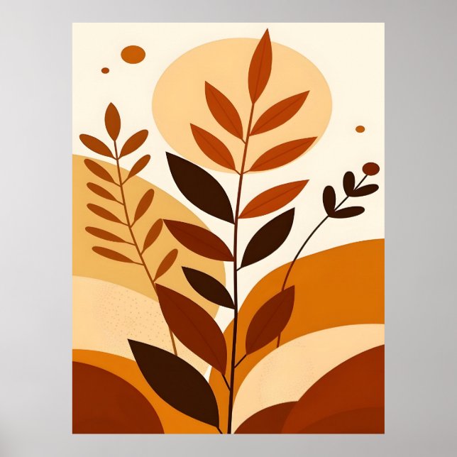 Abstract Boho and Modern Clip Art Printable  Poster (Front)