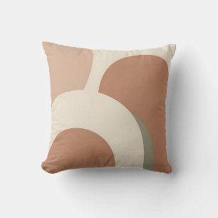 Abstract Boho Arch Earthy Minimalist Design Throw Pillow