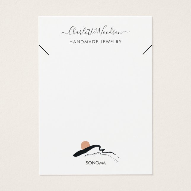 Abstract Boho Earring Necklace Display Card (Front)