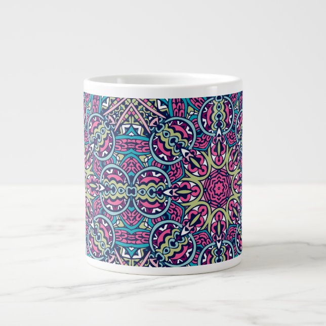 ABSTRACT BOHO FESTIVE MANDALA MUG (Front)