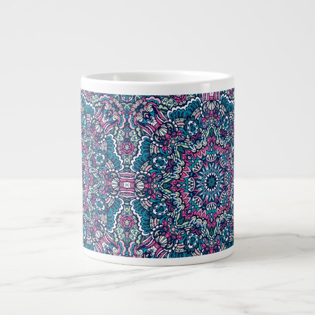ABSTRACT BOHO FESTIVE MANDALA PATTERN MUG (Front)