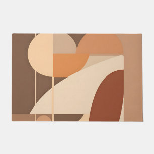 Abstract Boho Geometric Terracotta Modern Doormat