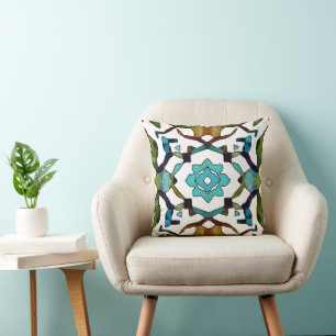 Abstract Boho geometrical Design 304 Throw Pillow