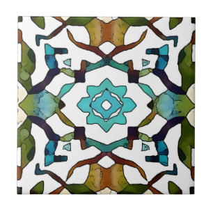 Abstract Boho geometrical Design 304 Tile