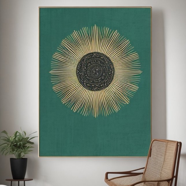  Abstract Boho Minimalist Geometric Sun Wall Art  (Creator Uploaded)
