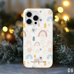 Abstract Boho Rainbow Pattern - Minimalist Nature iPhone 15 Pro Max Case