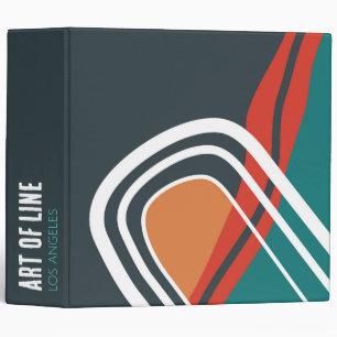 Abstract boho rainbow retro colours Binder