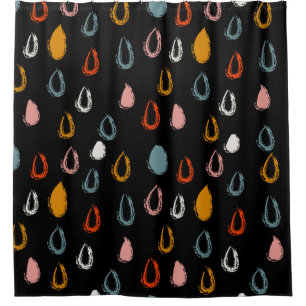 Abstract boho raindrops, tribal doodle.