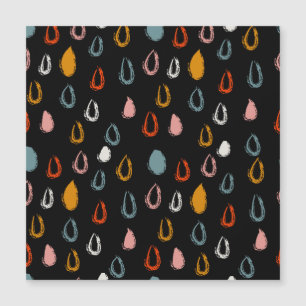 Abstract boho raindrops, tribal doodle.