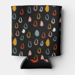 Abstract boho raindrops, tribal doodle. can cooler