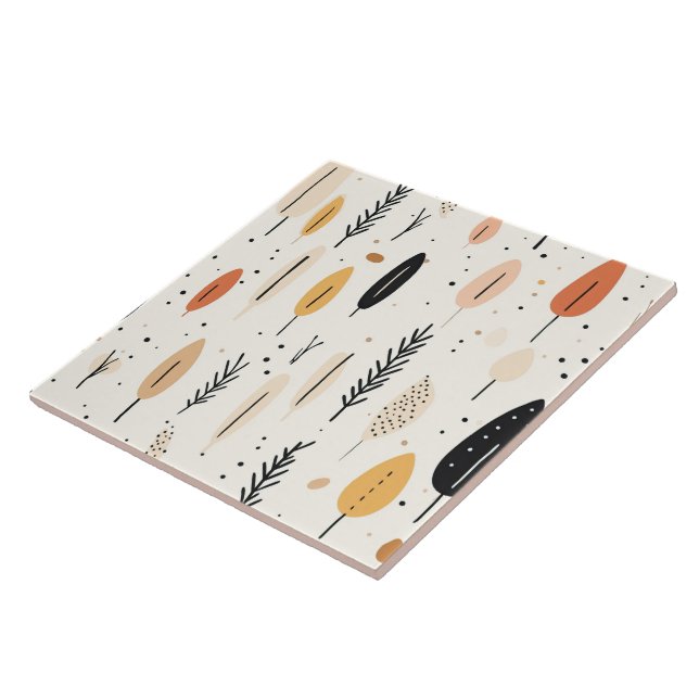 Abstract Boho Retro Trendy Collection Tile (Side)