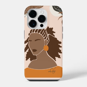 Abstract Boho Woman Illustration , Boho Chic iPhone 14 Pro Case