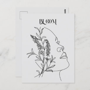 Abstract Boho Woman Illustration  Poster Postcard