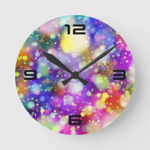Abstract Bokeh Design10024 Round Clock
