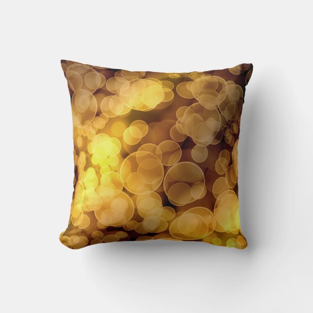 Abstract Bokeh Gradient Throw Pillow (Front)